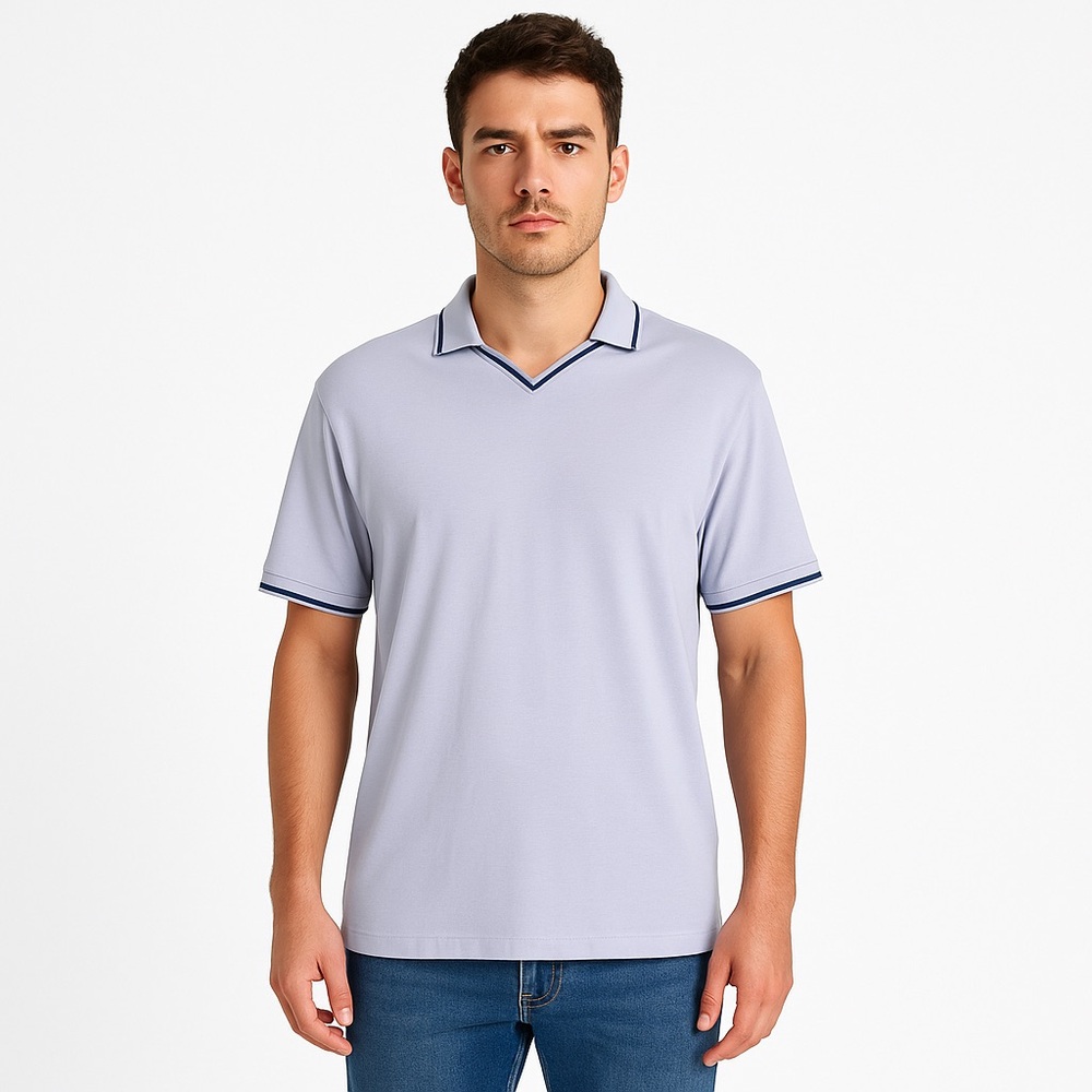 Johnnie-O Men’s Light Lavender Short Sleeve Polo Shirt Size M‎